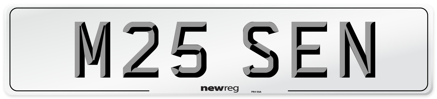 M25 SEN Number Plate from New Reg